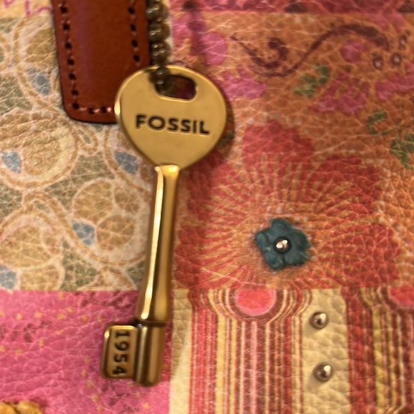 Like new beautiful FOSSIL leather vintage satchel crossbody bag,, - Picture 4 of 8